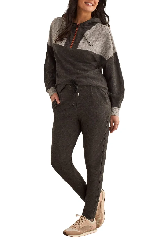 Drawstring Jogger In Charcoal