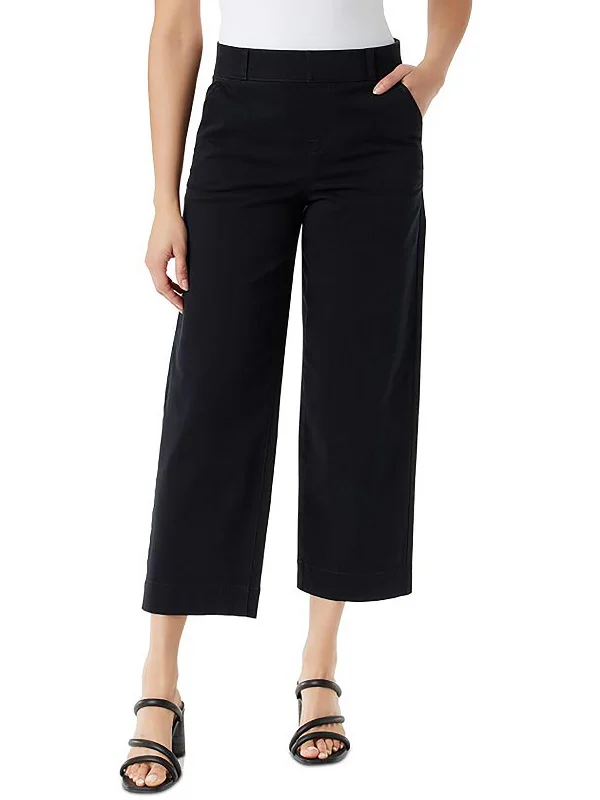 Shape Effect Womens Twill High Rise Cropped Pants