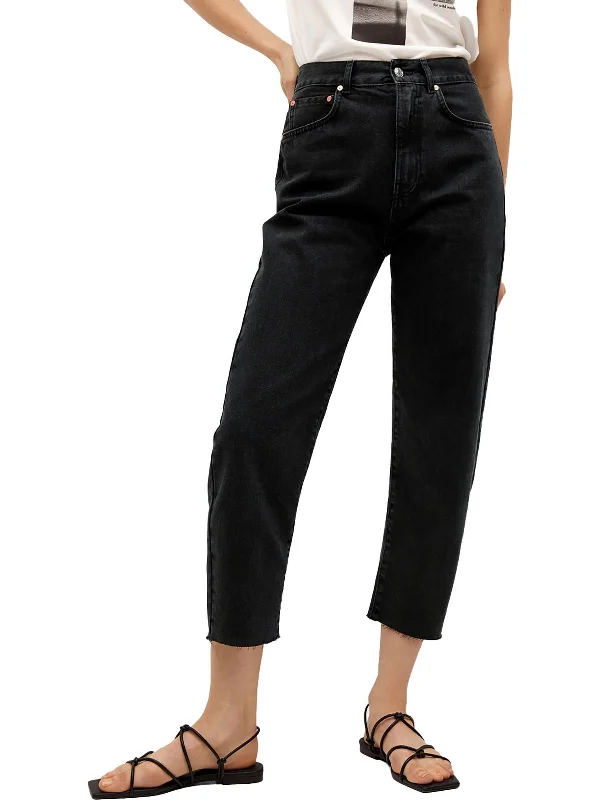 Womens High Rise Cropped Ankle Jeans