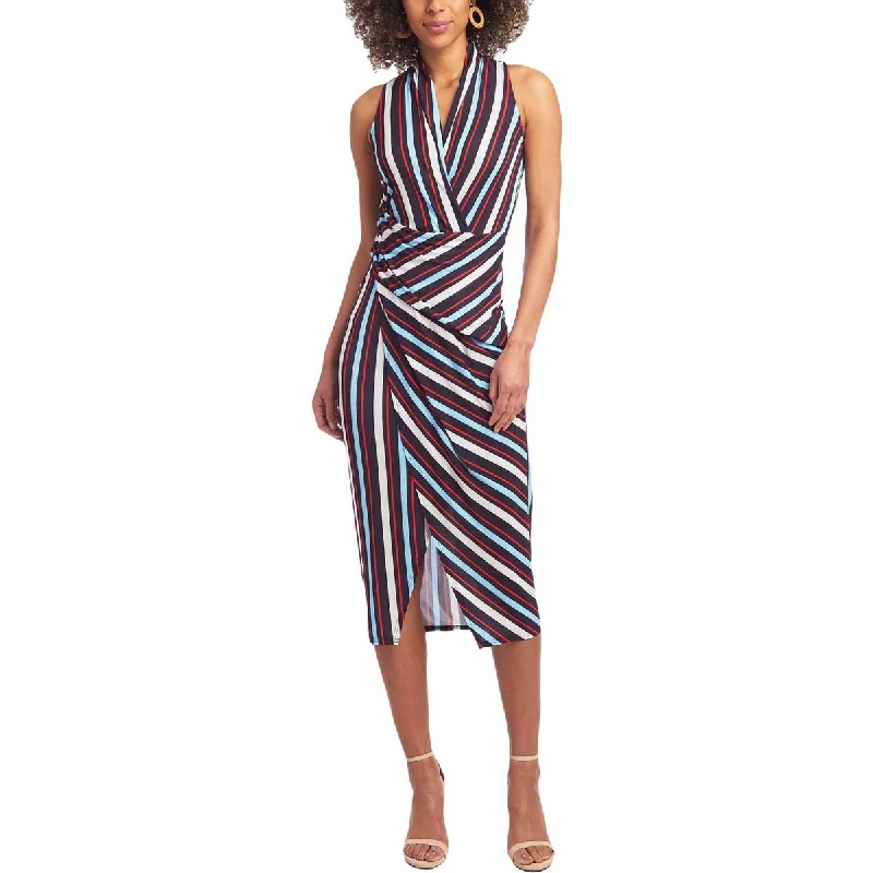 Rachel Rachel Roy Womens Midi Faux Wrap Sheath Dress