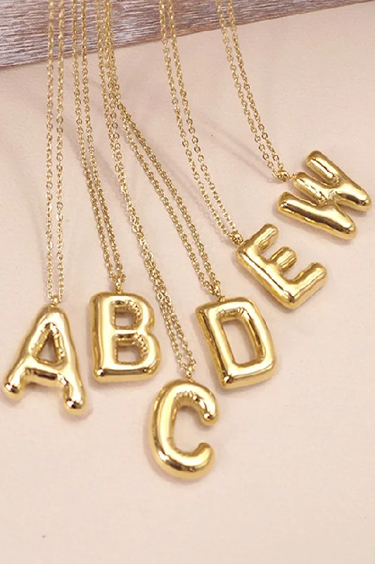 Bubble Balloon Initial Necklace