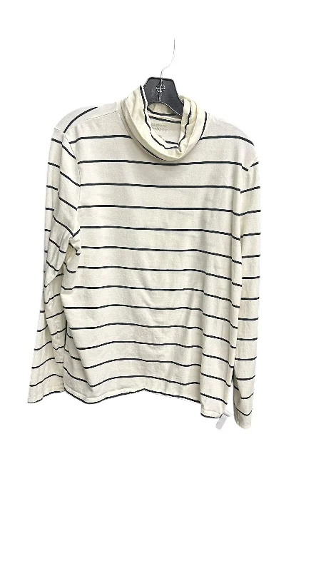 Top Long Sleeve By Talbots In Striped Pattern, Size: Xl