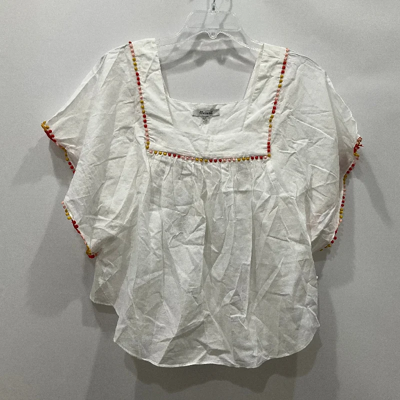 Top Short Sleeve By Madewell In White, Size: S